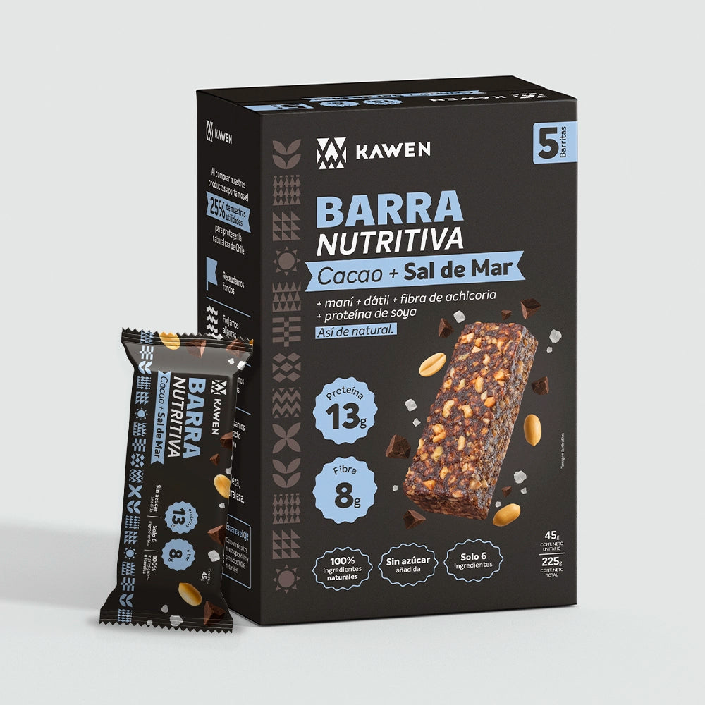 Barra Nutritiva Cacao + Sal de Mar 5 unidades