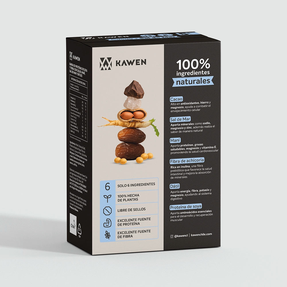 Barra Nutritiva Cacao + Sal de Mar, 15 unidades