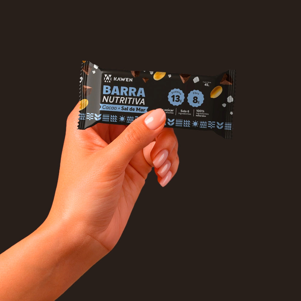 Barra Nutritiva Cacao + Sal de Mar, 15 unidades