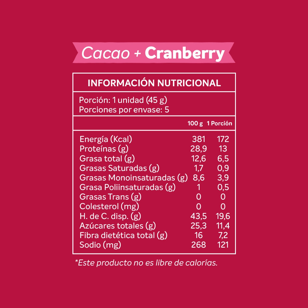 Barra Nutritiva Tri-Mix, 15 unidades