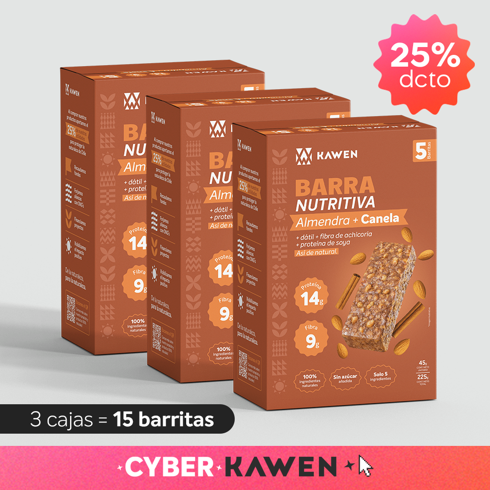 Barra Nutritiva Almendra + Canela, 15 unidades