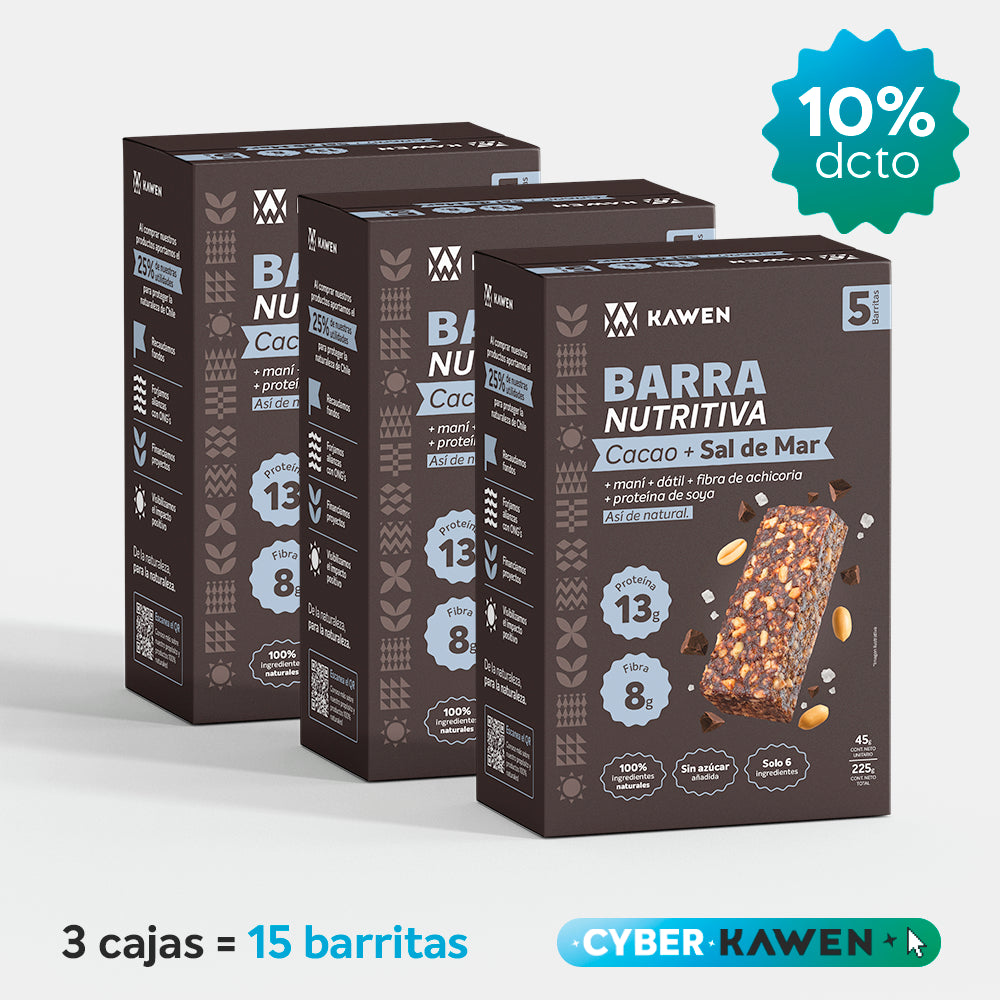 Cacao-Sal de Mar, Barra Nutritiva - 15 unidades