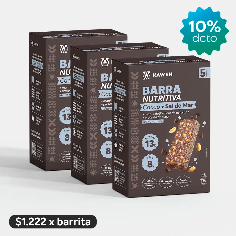 Cacao-Sal de Mar, Barra Nutritiva - 15 unidades