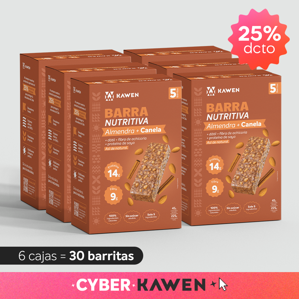 Barra Nutritiva Almendra + Canela, 30 unidades