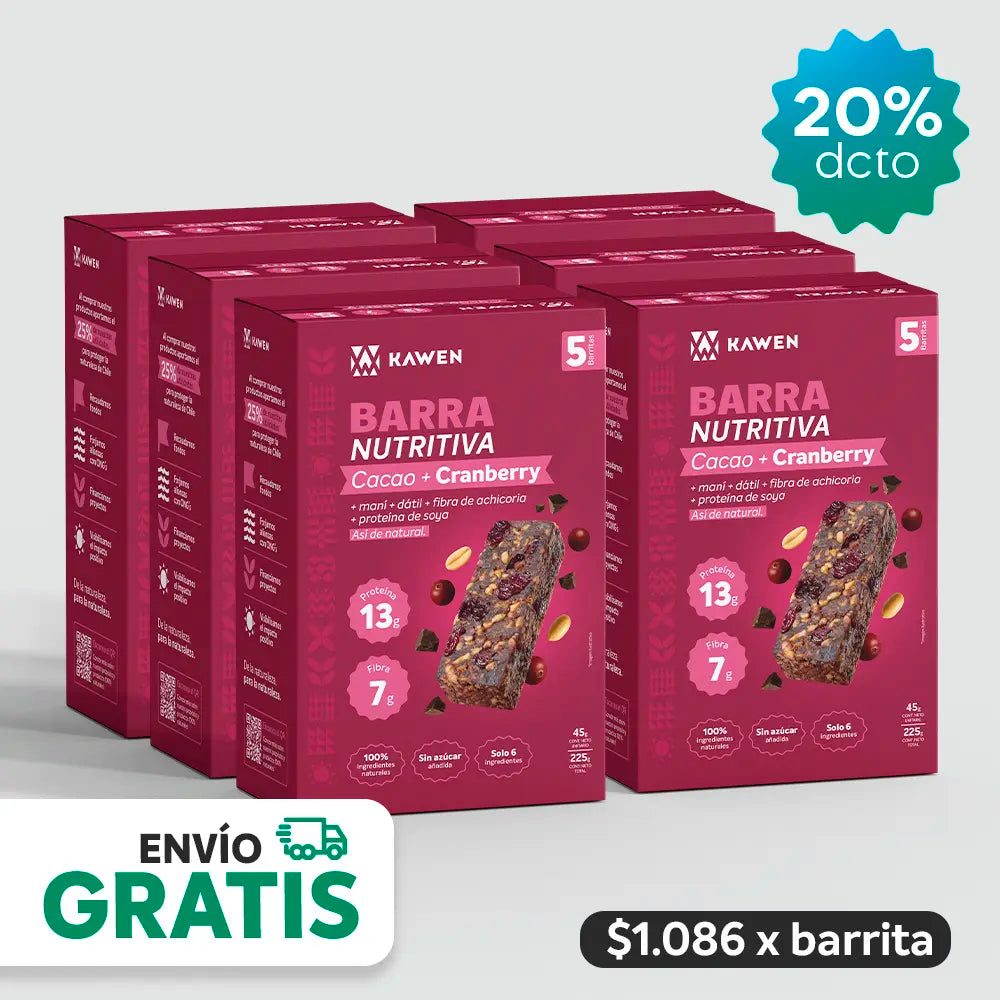 Cacao-Cranberry, Barra Nutritiva - 30 unidades