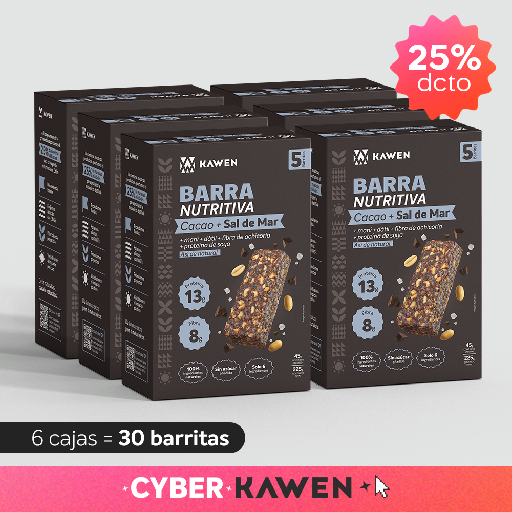Barra Nutritiva Cacao + Sal de Mar, 30 unidades