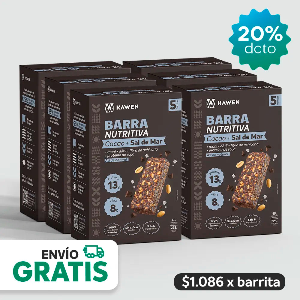 Cacao-Sal de Mar, Barra Nutritiva - 30 unidades