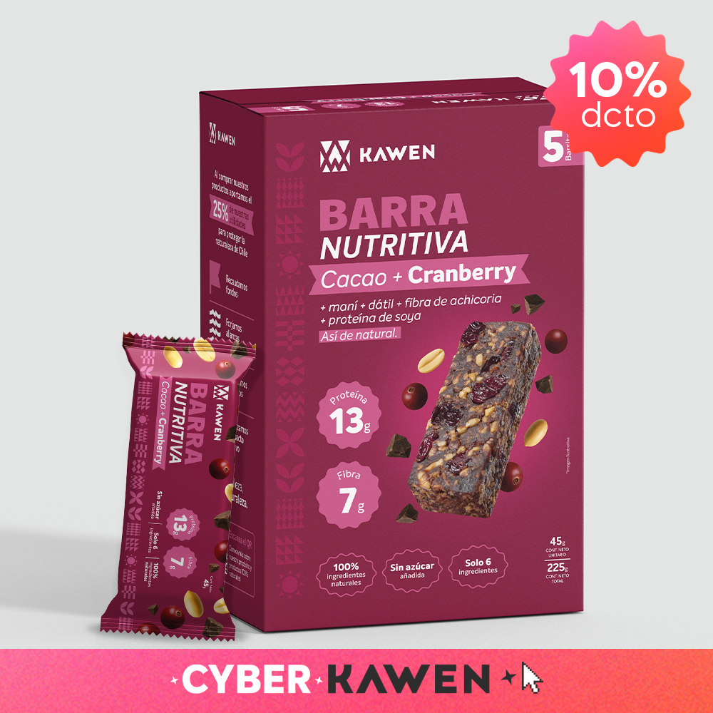 Barra Nutritiva Cacao + Cranberry 5 Unidades
