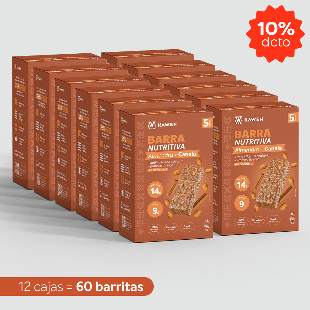 Barra Nutritiva Almendra + Canela, 60 unidades