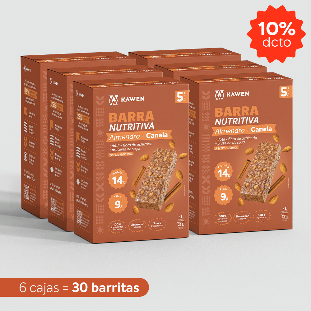 Barra Nutritiva Almendra + Canela, 30 unidades