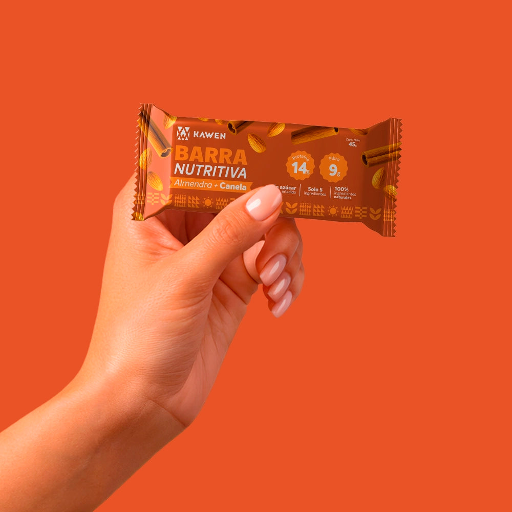 Barra Nutritiva Almendra + Canela, 30 unidades