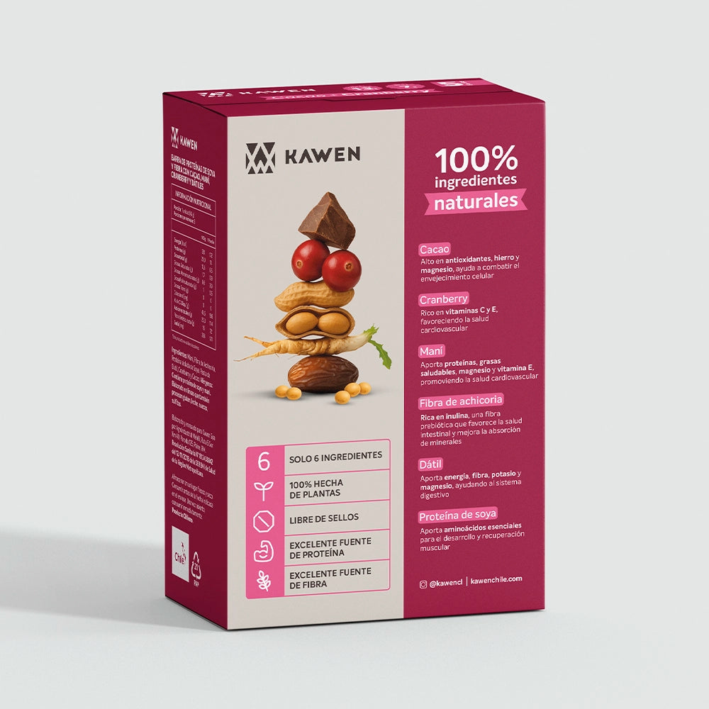Barra Nutritiva Cacao-Cranberry + Cacao-Sal de Mar, 30 unidades