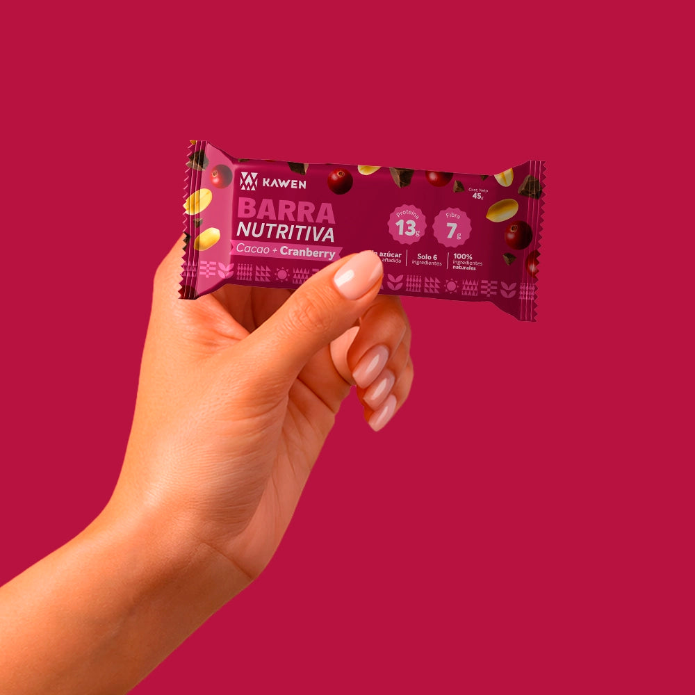 Barra Nutritiva Cacao + Cranberry, 30 unidades