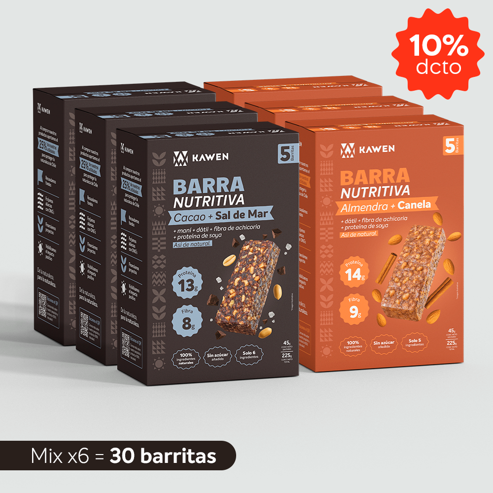 Barra Nutritiva Cacao-Sal de Mar + Almendra-Canela, 30 unidades
